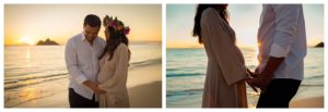 Oahu Sunrise Maternity Session at Lanikai Beach