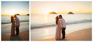 Oahu Sunrise Maternity Session at Lanikai Beach