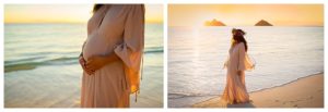 Oahu Sunrise Maternity Session at Lanikai Beach