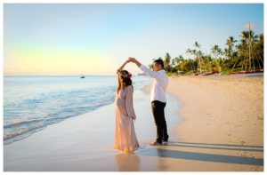 Oahu Sunrise Maternity Session at Lanikai Beach