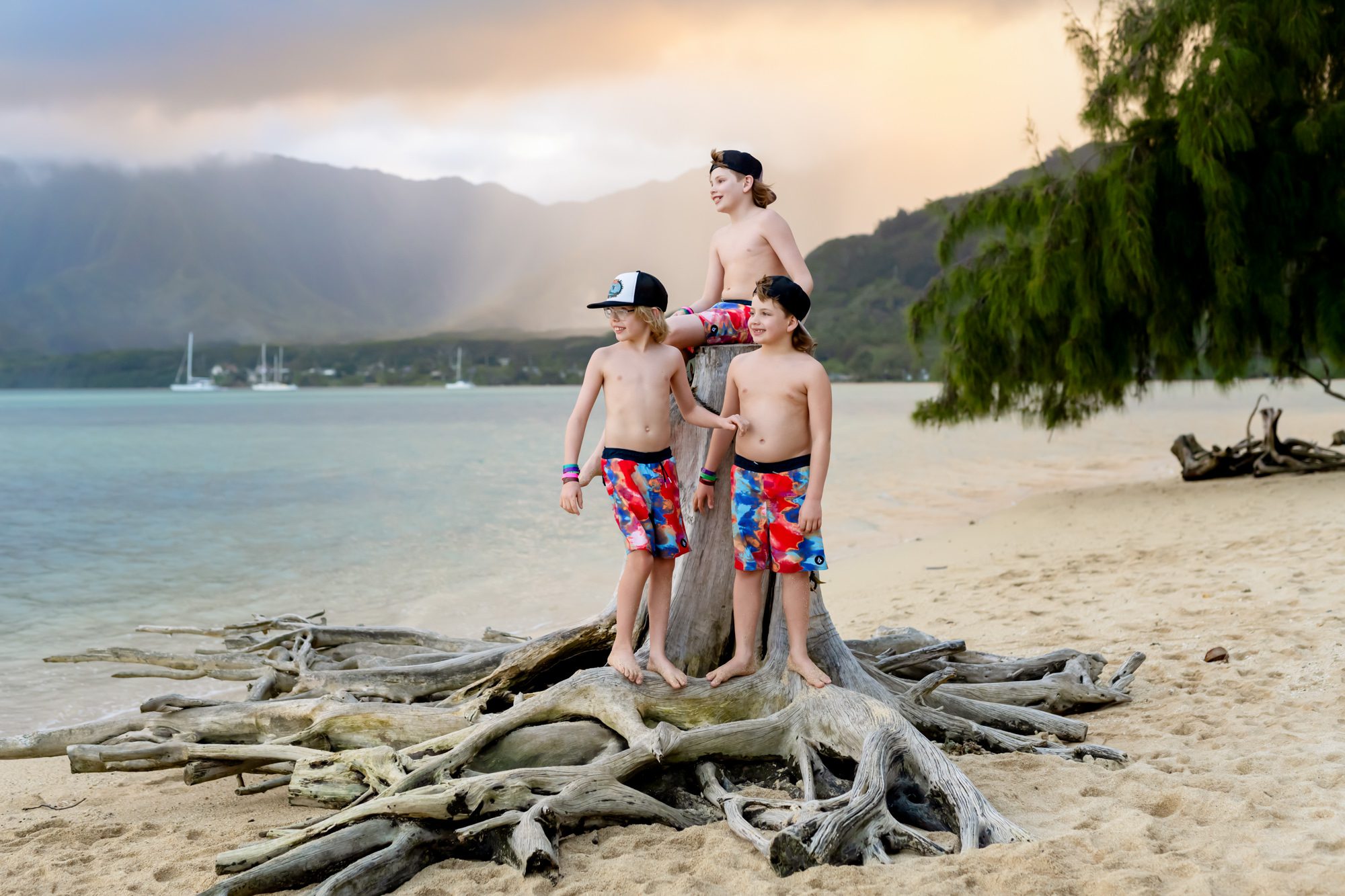 Family Photos at Kualoa Regional Park